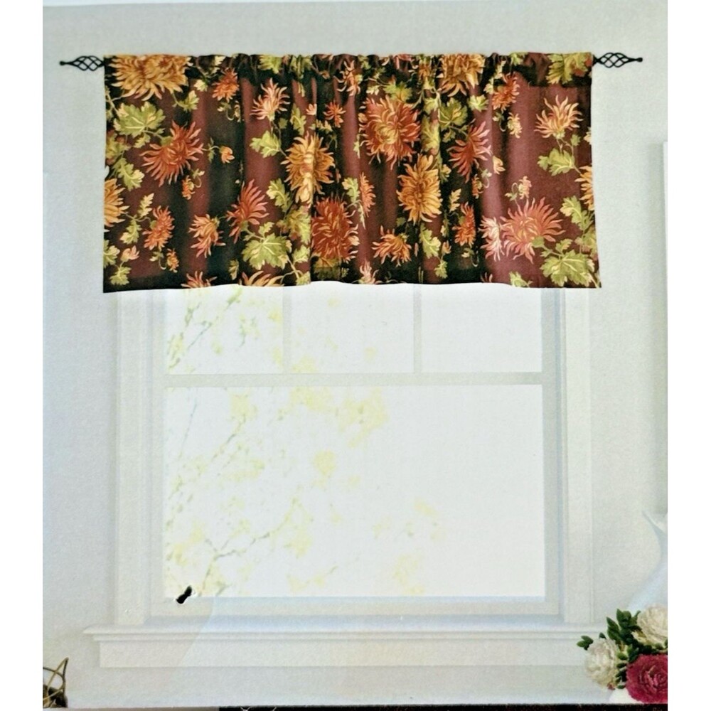 April Cornell Valance Curtain Kitchen Antoinette Thanksgiving 100% Cotton 18x50"